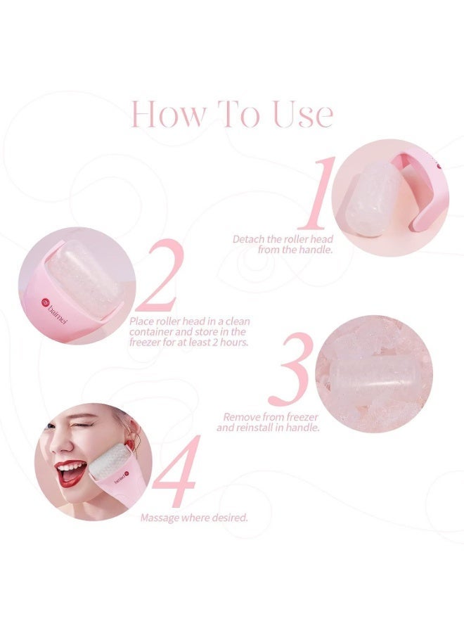 Joudi Ice Roller for Face Eyes,Face Roller Massager Puffiness  and Minor Injury，Womens Gifts(Pink) - Image 2